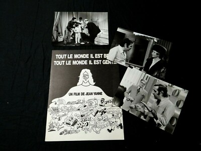 ALL THE WORLD HE IS BEAUTIFUL jean yanne press kit cinema 1972 + photos