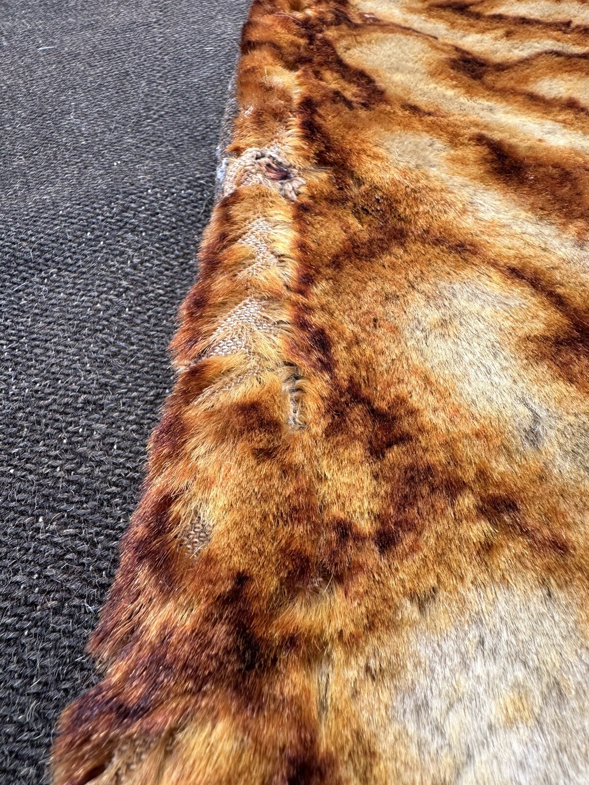 Rare Stroock Floral Design Weighted Victorian Sleigh, Carriage Blanket Large