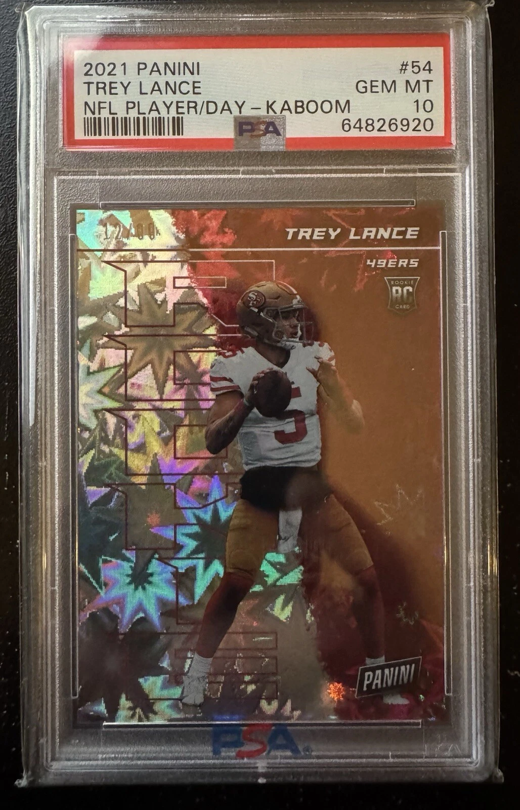 Trey Lance Panini NFL Player of the Day #54 Kaboom