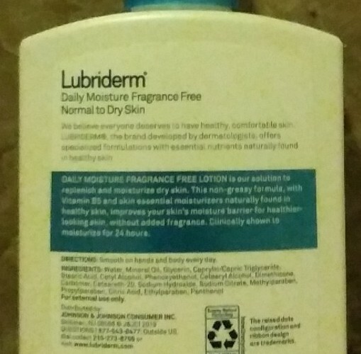 Lubriderm Daily Skin Moisture Lotion Fragrance Free Vitamin B5, 6 Ounces