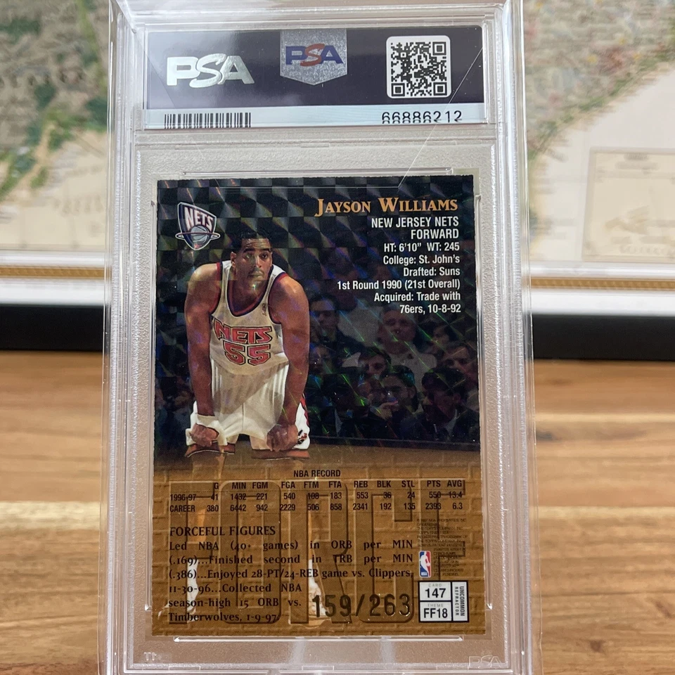 1997 Jason Williams Topps melhor refrator em relevo 159/263 PSA 9 - Imagem 2 de 3