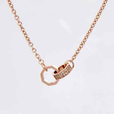 Emporio Armani Rose Gold Stainless Steel Pendant Necklace EGS2891221