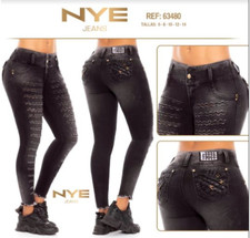 NYE JEANS COLOMBIANOS COLOMBIAN PUSH UP LEVANTA COLA BUTT LIFT SIZE 9,7,3