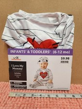 Baby "I Love My Mummy" Infant Halloween Costume Mummy Sz 6-12 Months NEW