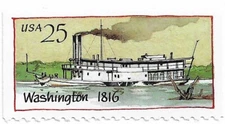 STAMP US SCOTT 2408 "Steamboat-Washington" 25 CENT 1989 MNH