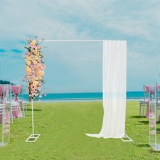 For Wedding Brithday Party Decor 2.4m Flower Stand White Metal Wedding Arch
