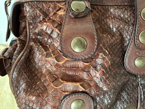 Bolso de hombro de cuero Chloe Silverado marrón usado auténtico hecho en Italia - Imagen 4 de 18