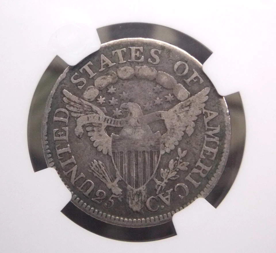 1806 Draped BUST Silver Quarter 25c NGC VF Detail #001 Very Fine ECC&C, Inc. - Image 4 of 4