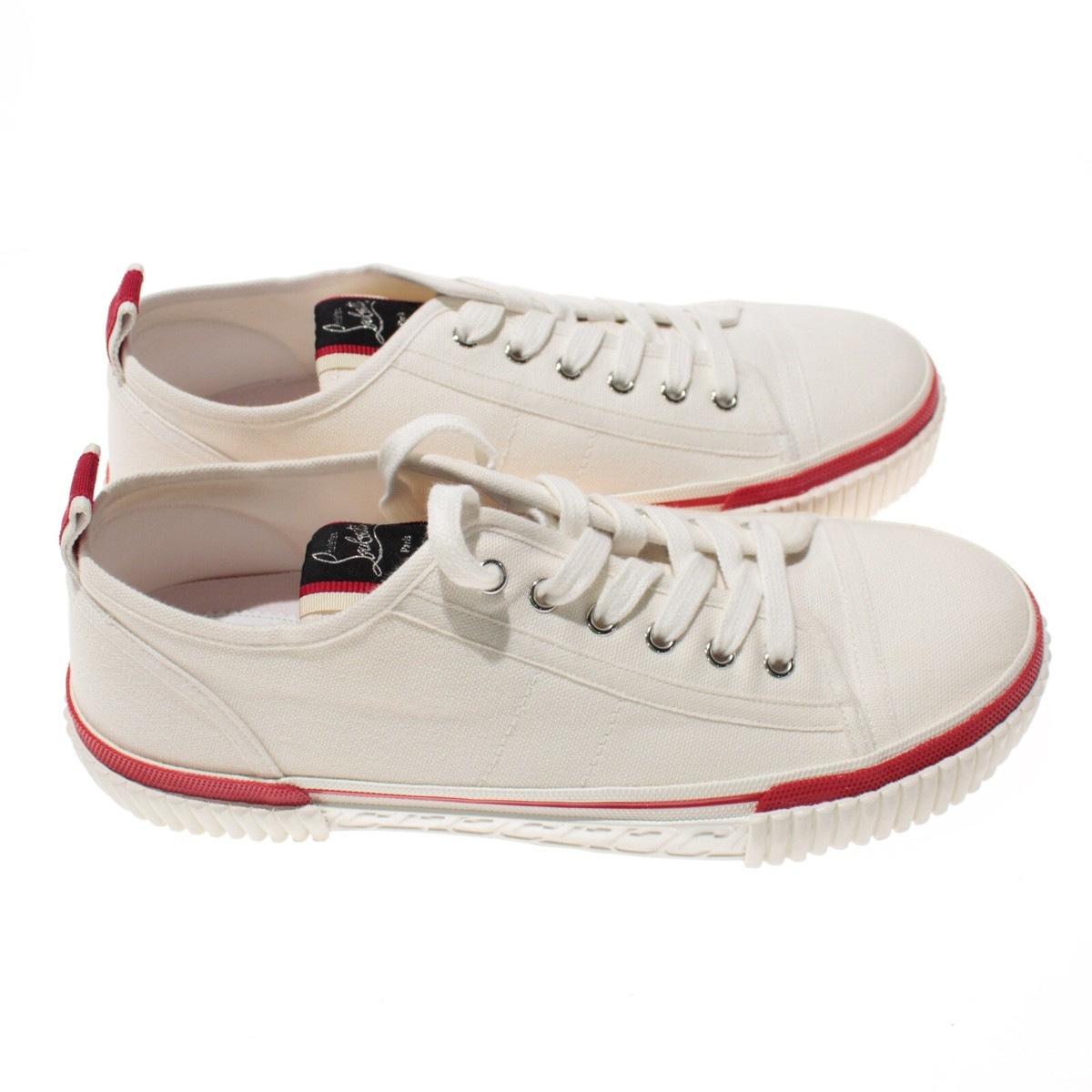 Christian Louboutin NWB Pedro Junior Flat Sneakers Size 43 US 10 in White / Red Christian Louboutin NWB Pedro Junior Flat Sneakers Size 43  main image 2