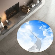 3D Sky Sun Cloud Ladder NAO3944 Game Rug Mat Elegant Photo Carpet Mat Fay