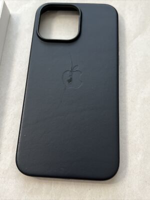 GENUINE Apple Leather Case For iPhone 14 PRO MAX 6.7 Midnight READ** USED!