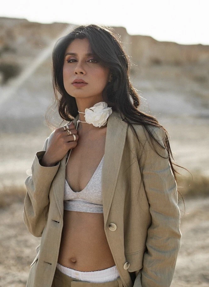 ZARA Women New STRAIGHT CUT LINEN BLAZER BEIGE 3171/714 XL - Image 2 of 4