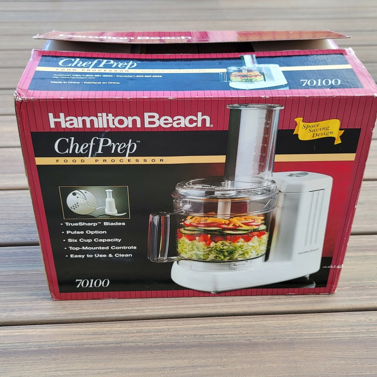 NOB Vintage Hamilton Beach 6-Cup Food Processor Chef Prep