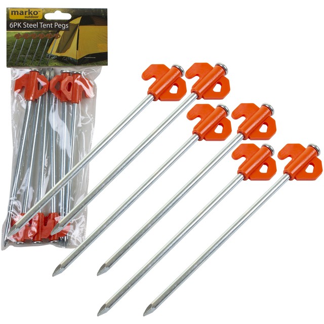10 Tent Pegs Heavy Duty Metal Steel Stakes Camping Gazebo Tarpaulin Awning Hooks for sale online