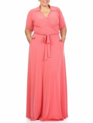 boho coral dress Solange Mini Dress Coral/Blue / M