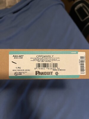 Panduit Cpp24wbly Patch Panel,Mini-Com,Rack Mt,24 Port