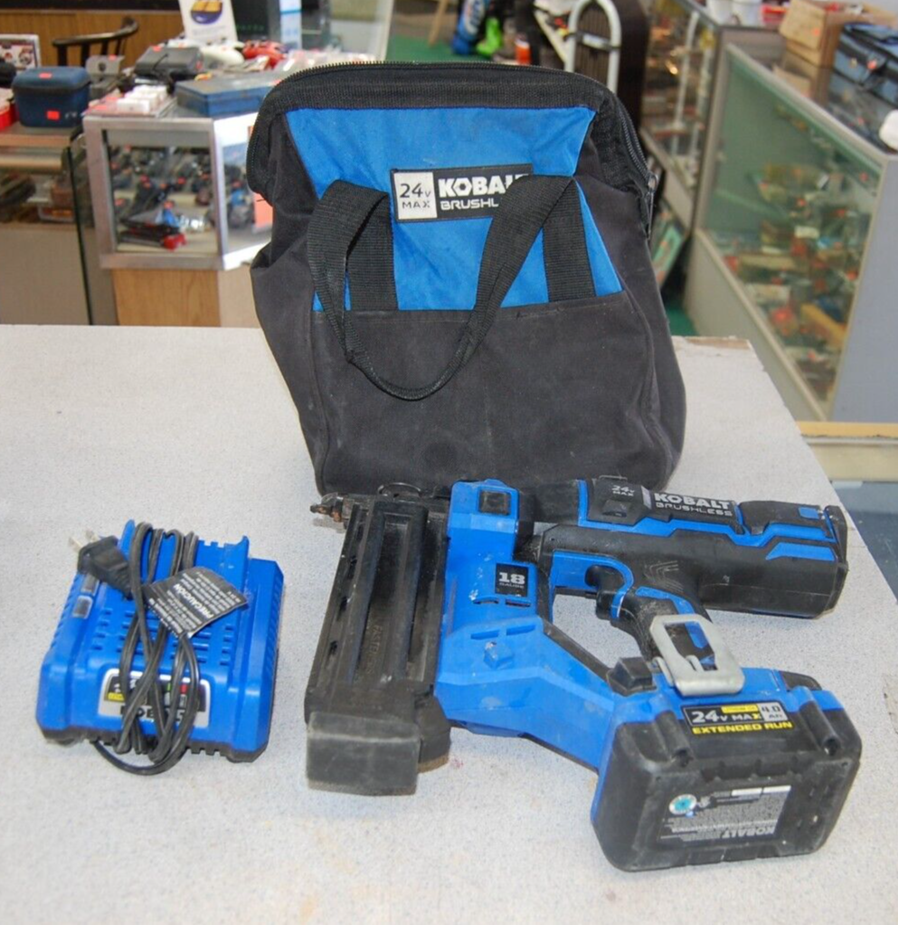 Kobalt XTR 2.125in 18Gauge Cordless Brad Nailer Set With Charger & 4.