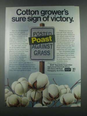 1985 BASF Poast Herbicide Ad - Cotton Grower'sf Victory | eBay