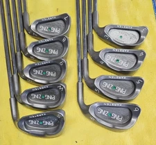 RESTORED PING ZING PING JZ CUSHIN STIFF SHAFTS PING TOUR WRAP GRIPS GREEN DOT