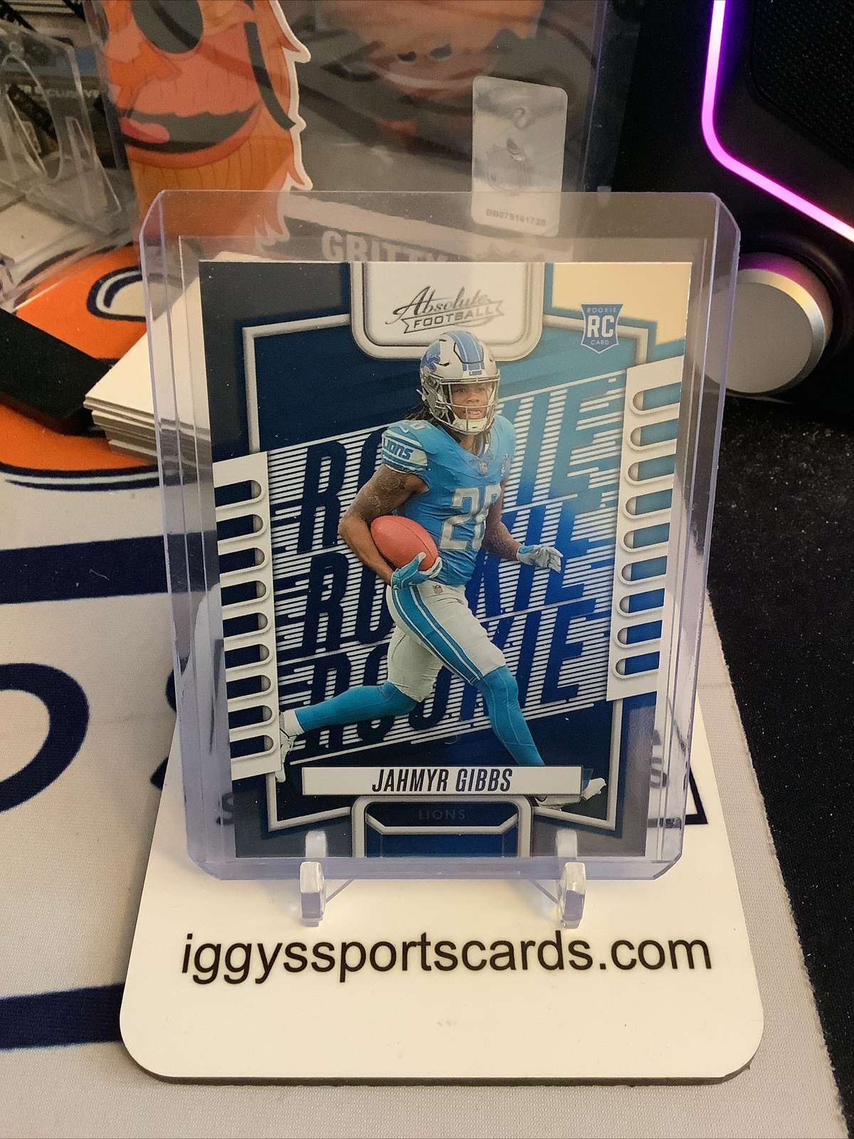 JAHMYR GIBBS RC 2023 PANINI ABSOLUTE FOOTBALL DETROIT LIONS #108