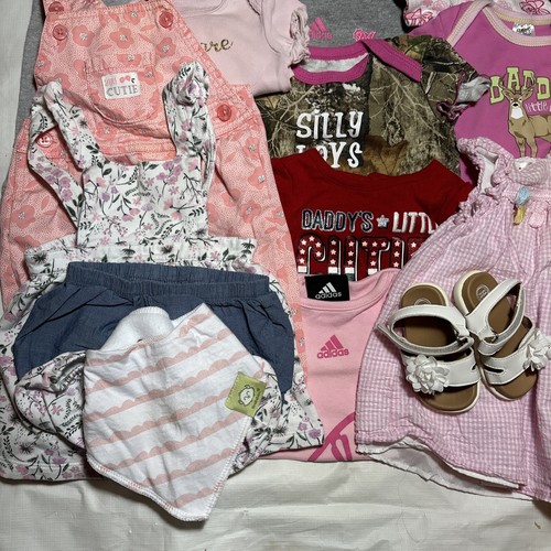 Baby Girl 3 Months 3-6 Month Carter's Summer Shirts Rompers Clothes Lot Bundle - Picture 16 of 18