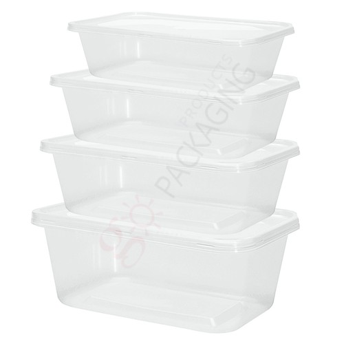 Clear Plastic Containers Tubs With Lids Microwave Food Safe Takeaway