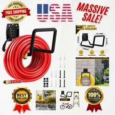 Heavy-Duty Wall-Mounted Hose Holder - Perfect for Garden & Garage Organization