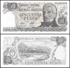 Argentina 50 Pesos, 1976-1978 ND, P-301a.2, UNC