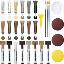 Wood Furniture Repair Kit: 12-Color Filler and 8-Color Markers - Wood Touch U...