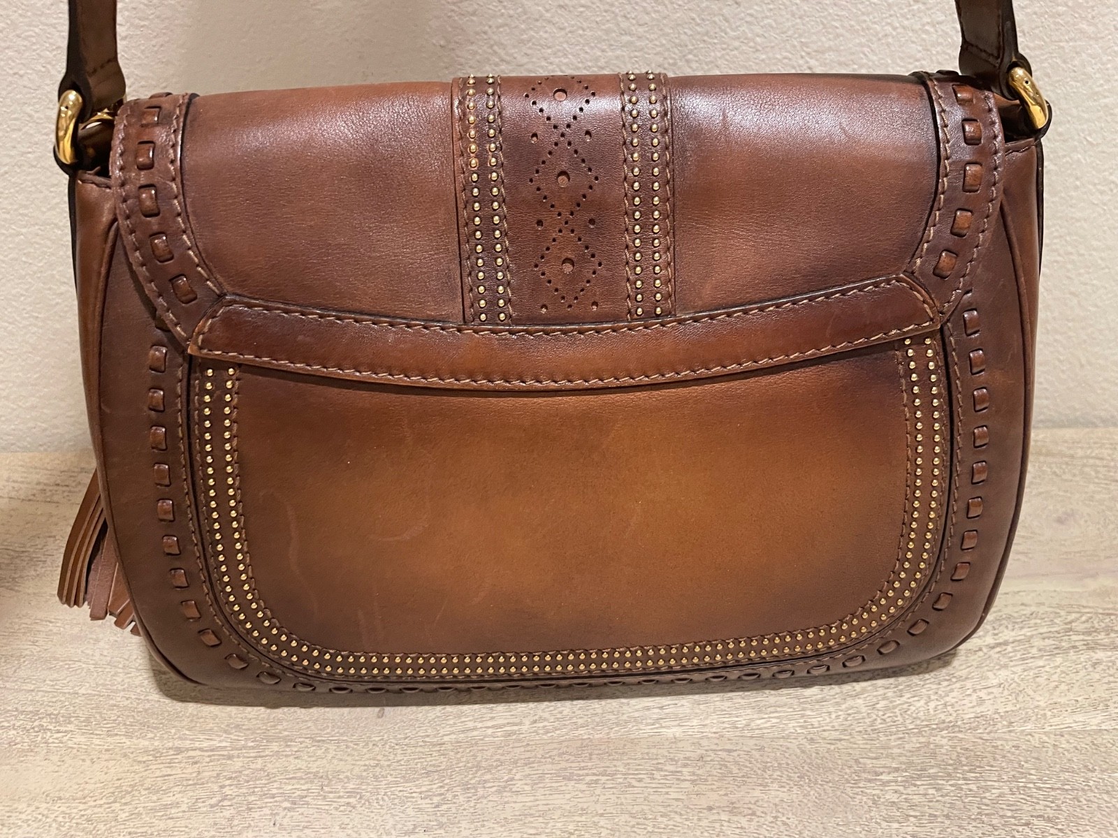 GUCCI Authentic Snaffle Bit Brown Medium Handbag … - image 11