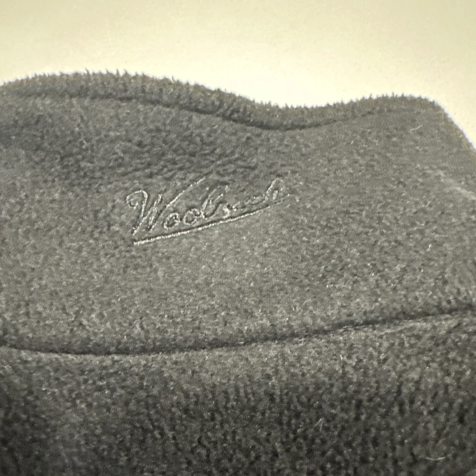 Chaleco Woolrich Para Hombre Negro Con Vellón Rojo Cremallera Completa Bolsillos Delanteros Talla XL Foto 4 de 4