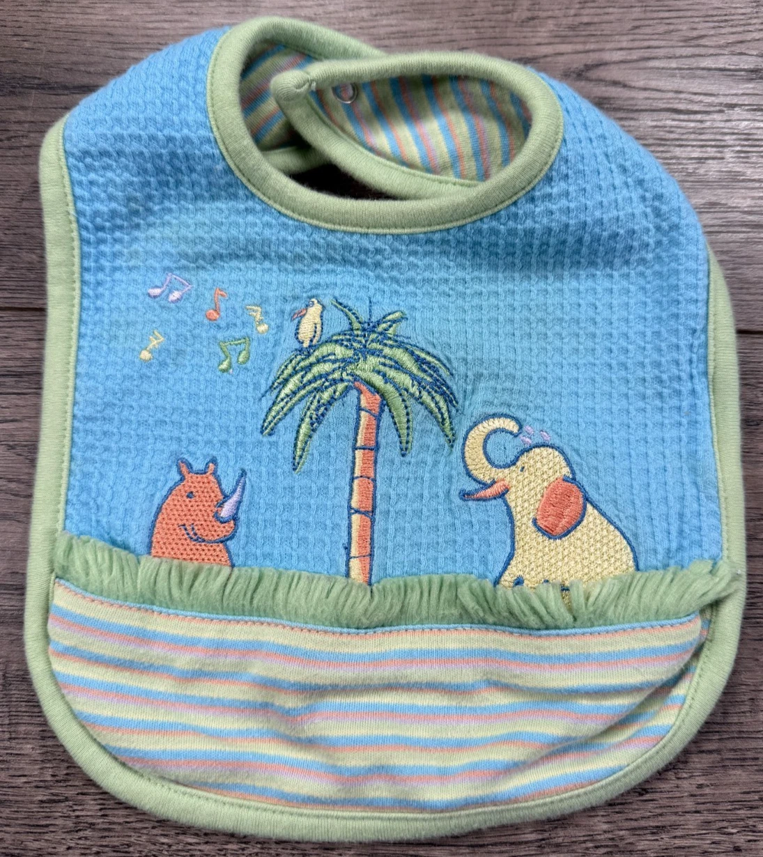 Baby Boy Vintage Carter's John Lennon Blue Green Bib