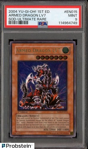 Yu-Gi-Oh! 2004 1st Edition SOD Ultimate Rare #eN015 Armed Dragon LV7 PSA 9