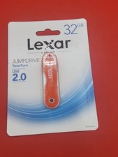 Lexar JumpDrive TwistTurn 32GB USB Brand New Factory Sealed Orange
