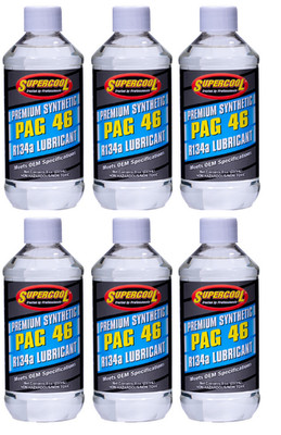 SUPERCOOL SUPER PREMIUM P46-8 PAG 46 R-134A LUBRICANT - PACKAGE OF 6 (8 OZ.)