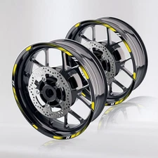 Yellow 17'' Rim Wheel Sticker Decal Strip Tape D01B For Yamaha FZS 600