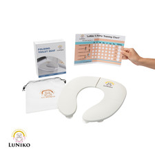 LuNiko Folding Potty Training Seat for Toddlers Gray Portable Travel Toilet New