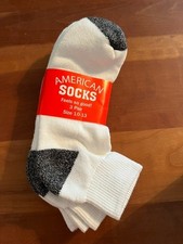Socks White 3 Pair Size 10-13 American