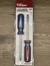 Hyper Tough 2-Piece Acetate Handle Screwdriver Set, Includes
