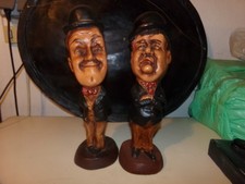 Figurine, statuette, Laurel et Hardy de 40 cm env