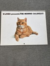 VINTAGE! Morris the Cat 1977 Calendar - 9 Lives Presents The Morris Calendar