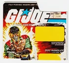 1980's Hasbro G.I. Joe Mutt Dog Handler Figure 32 BACK File Card