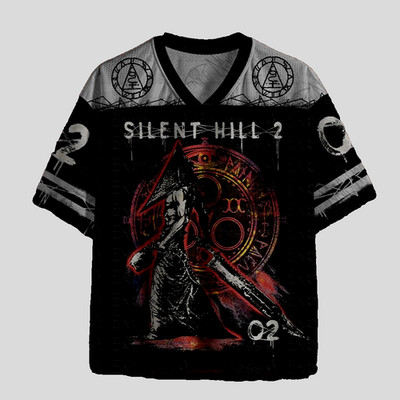 Silent Hill 2 T-Shirt V-Ausschnitt Pyramidenkopf atmungsaktiv Jersey schnelltrocknend