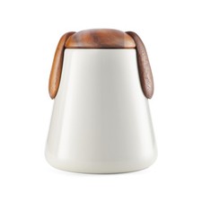 Nambe Dog Treat Jar | Pet Food Storage Container | Puppy Ears Design | Made Of P