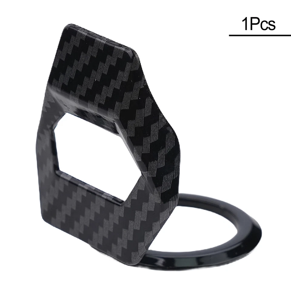 Cubierta Interruptor Botón Piezas Aleación Zinc 1Pieza Accesorios Fibra Carbono Negro Foto 4 de 4