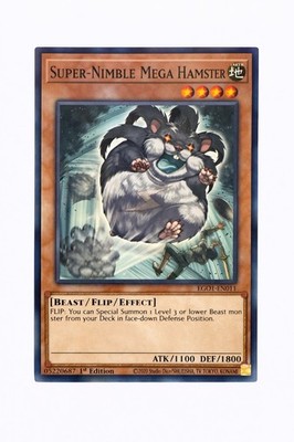 *** SUPER-NIMBLE MEGA HAMSTER *** 1ST EDITION EGO1-EN011 YUGIOH!