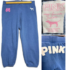 Y2k Victoria's Secret PINK Joggers S Favorite Sweatpants Blue 86 Dog Vtg 2006