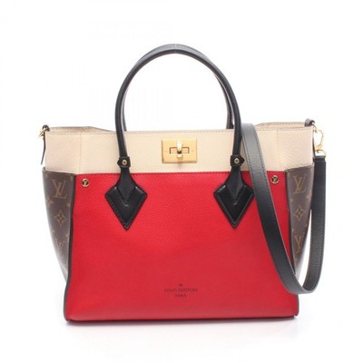 LOUIS VUITTON On My Side MM Crossbody Handtasche M53824 Monogram Leder Rouge