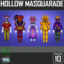 World Zero WZ - PACK DE 10 - PACK DE MASCARADAS HUECAS (Disfraces de Halloween)