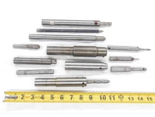 12pcs. LOT BRIDGEPORT END MILL TAP EXTENSIONS TOOLING APPROX 3/64-1/2" ID RANGE